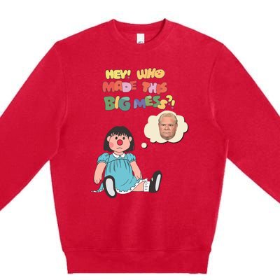 Hey Who Made This Big Mess Doug Edition Premium Crewneck Sweatshirt