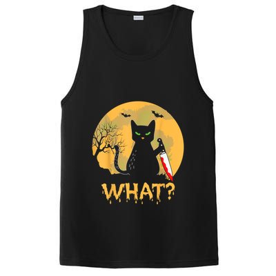 Halloween What Murderous Black Cat With Knife Gothic Dark PosiCharge Competitor Tank