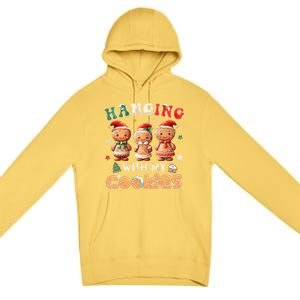 Hanging With My Cookies Funny Santa Cookie Xmas Tree Snow Great Gift Premium Pullover Hoodie