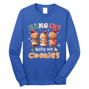 Hanging With My Cookies Funny Santa Cookie Xmas Tree Snow Great Gift Long Sleeve Shirt