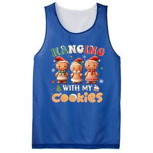 Hanging With My Cookies Funny Santa Cookie Xmas Tree Snow Great Gift Mesh Reversible Basketball Jersey Tank