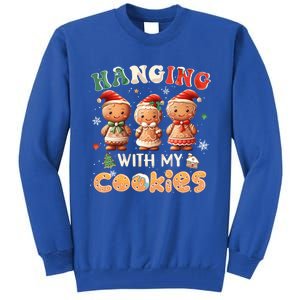 Hanging With My Cookies Funny Santa Cookie Xmas Tree Snow Great Gift Tall Sweatshirt