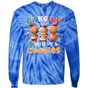 Hanging With My Cookies Funny Santa Cookie Xmas Tree Snow Great Gift Tie-Dye Long Sleeve Shirt