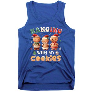 Hanging With My Cookies Funny Santa Cookie Xmas Tree Snow Great Gift Tank Top