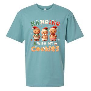 Hanging With My Cookies Funny Santa Cookie Xmas Tree Snow Great Gift Sueded Cloud Jersey T-Shirt