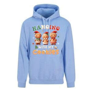 Hanging With My Cookies Funny Santa Cookie Xmas Tree Snow Great Gift Unisex Surf Hoodie