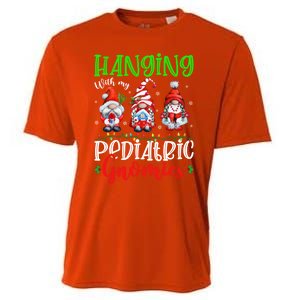 Hanging With My Pediatric Gnomies Cute Xmas Gnome Nurse Cute Gift Cooling Performance Crew T-Shirt