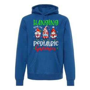 Hanging With My Pediatric Gnomies Cute Xmas Gnome Nurse Cute Gift Premium Hoodie