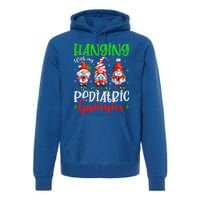 Hanging With My Pediatric Gnomies Cute Xmas Gnome Nurse Cute Gift Premium Hoodie