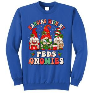 Hanging With My Peds Gnomies Christmas Funny Pediatric Nurse Sweatshirt