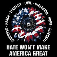 Hate WonT Make America Great Sunflower Kindness Peace 16 in Basic Backpack