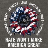 Hate WonT Make America Great Sunflower Kindness Peace Cotton Canvas Backpack