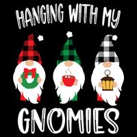Hanging With My Gnomies, Merry Christmas Gnomes Garden Gnome Doggie Tank