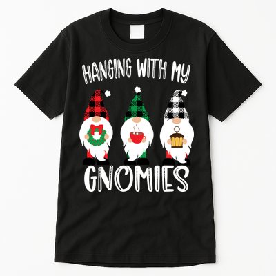 Hanging With My Gnomies, Merry Christmas Gnomes Garden Gnome Tall T-Shirt