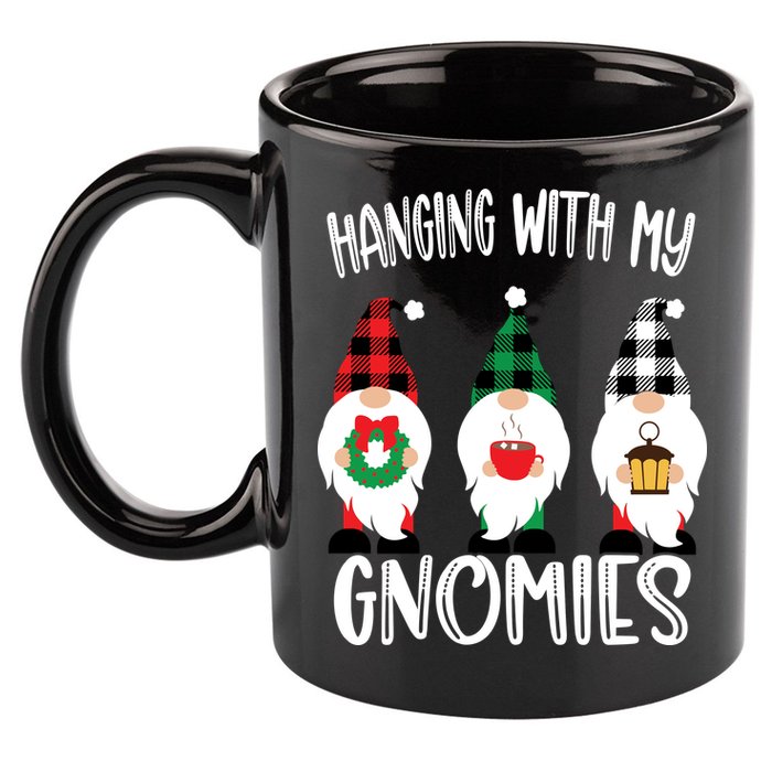 Hanging With My Gnomies, Merry Christmas Gnomes Garden Gnome 11oz C Handle Ceramic Mug