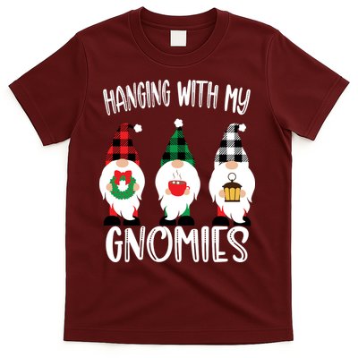 Hanging With My Gnomies, Merry Christmas Gnomes Garden Gnome T-Shirt