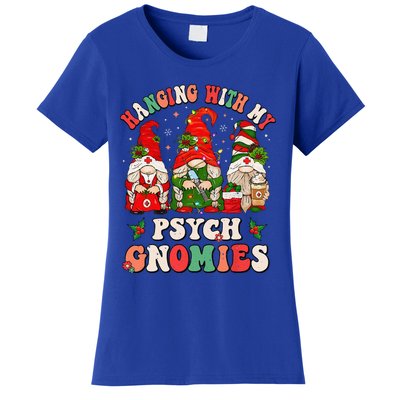 Hanging With My Psych Gnomies Christmas Psychiatric Nurse Women's T-Shirt