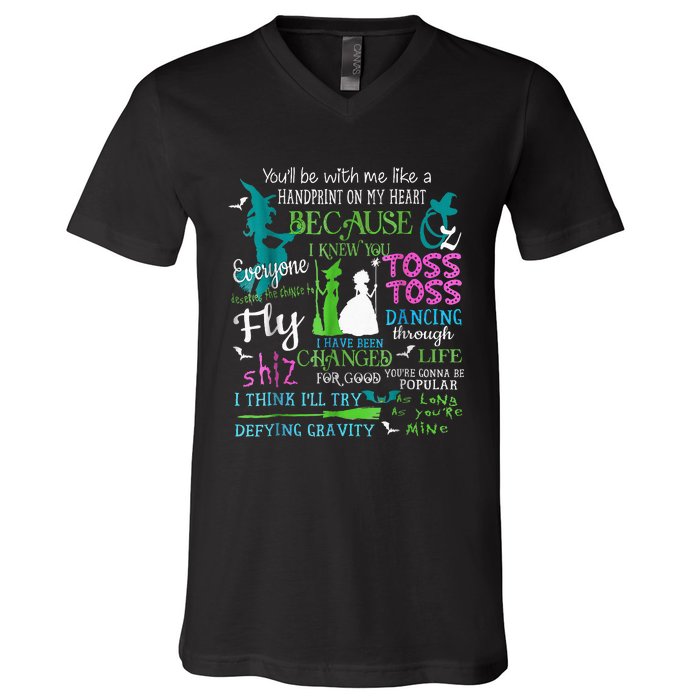 Halloween Wicked Musical V-Neck T-Shirt