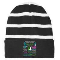 Halloween Wicked Musical Striped Beanie with Solid Band