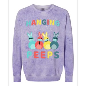 Hanging With My Peeps Colorful Bunny Easter Day Gifts Colorblast Crewneck Sweatshirt