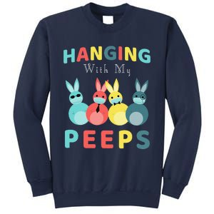 Hanging With My Peeps Colorful Bunny Easter Day Gifts Sweatshirt