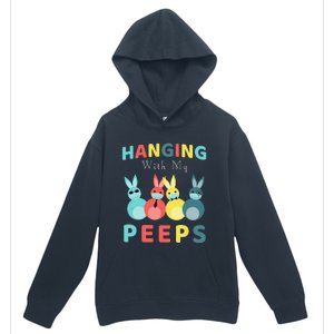 Hanging With My Peeps Colorful Bunny Easter Day Gifts Urban Pullover Hoodie