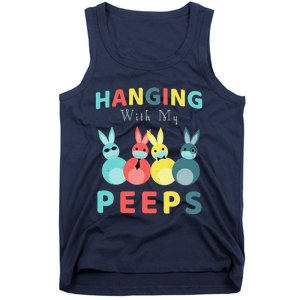 Hanging With My Peeps Colorful Bunny Easter Day Gifts Tank Top