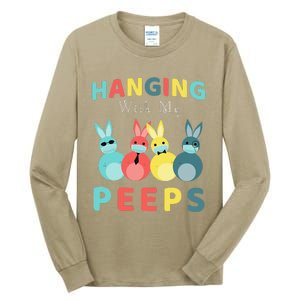 Hanging With My Peeps Colorful Bunny Easter Day Gifts Tall Long Sleeve T-Shirt