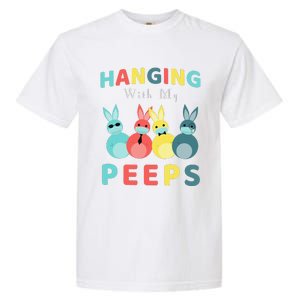 Hanging With My Peeps Colorful Bunny Easter Day Gifts Garment-Dyed Heavyweight T-Shirt