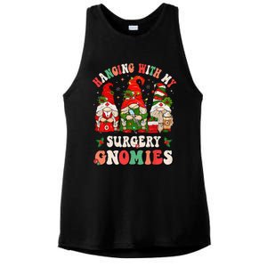 Hanging With My Surgery Gnomies Christmas Surgical Nurse Ladies PosiCharge Tri-Blend Wicking Tank