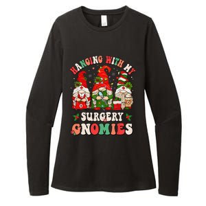 Hanging With My Surgery Gnomies Christmas Surgical Nurse Womens CVC Long Sleeve Shirt