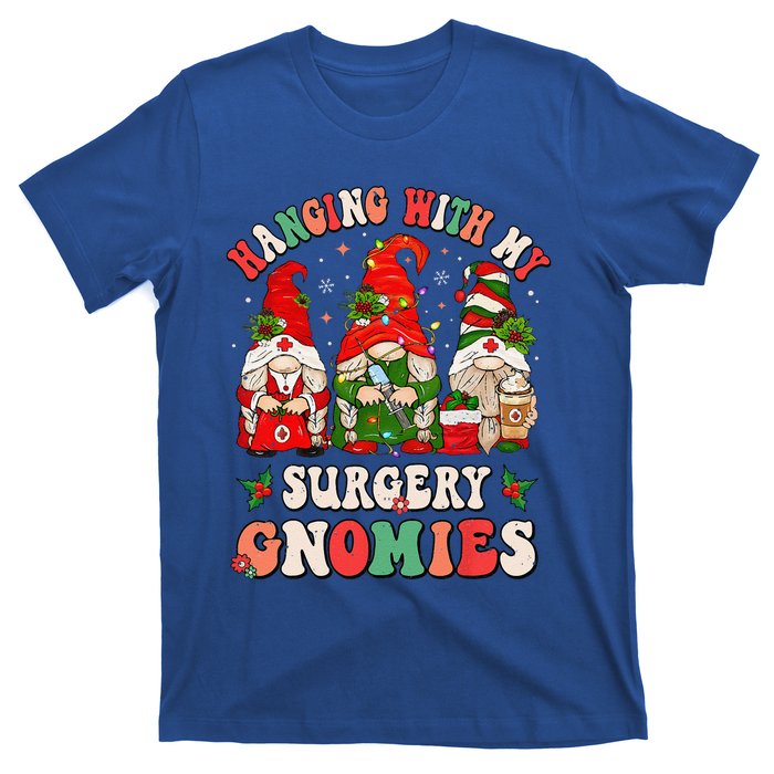 Hanging With My Surgery Gnomies Christmas Surgical Nurse T-Shirt