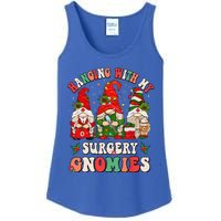 Hanging With My Surgery Gnomies Christmas Surgical Nurse Ladies Essential Tank