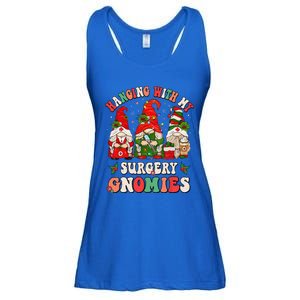 Hanging With My Surgery Gnomies Christmas Surgical Nurse Ladies Essential Flowy Tank