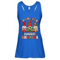 Hanging With My Surgery Gnomies Christmas Surgical Nurse Ladies Essential Flowy Tank