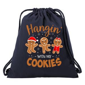 Hangin With My Cookies Gingerbread Christmas Teacher Drawstring Bag