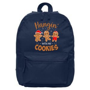 Hangin With My Cookies Gingerbread Christmas Teacher 16 in Basic Backpack