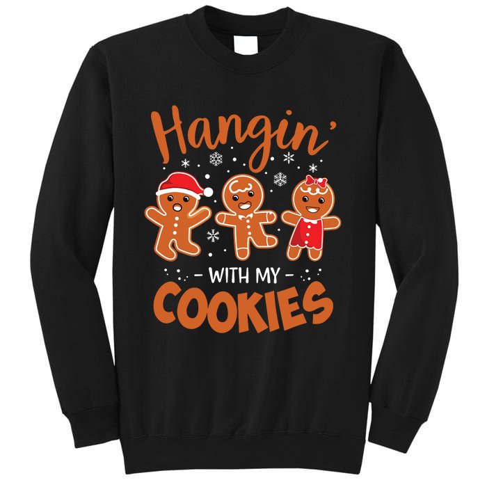 Hangin With My Cookies Gingerbread Women Christmas Teacher Sweatshirt