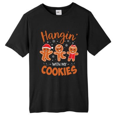 Hangin With My Cookies Gingerbread Women Christmas Teacher Tall Fusion ChromaSoft Performance T-Shirt