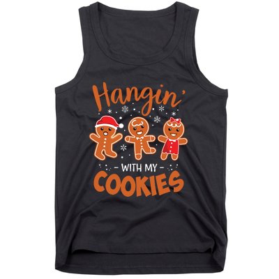 Hangin With My Cookies Gingerbread Women Christmas Teacher Tank Top