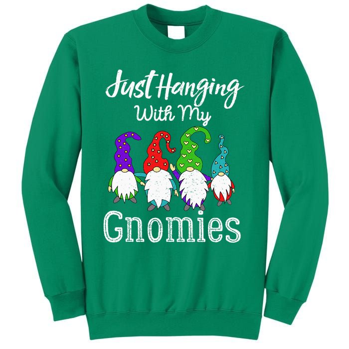 Hanging With My Gnomies Funny Garden Gnome Graphics Sweatshirt