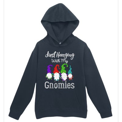 Hanging With My Gnomies Funny Garden Gnome Graphics Urban Pullover Hoodie