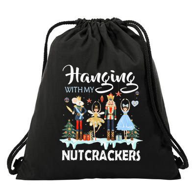 Hanging With My Nutcrackers Squad Christmas Ballet Dance Drawstring Bag