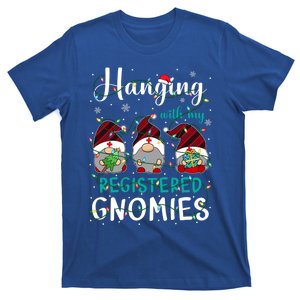 Hanging With My Registered Nurse Gnomies Xmas Nurse Gnomes Cute Gift T-Shirt