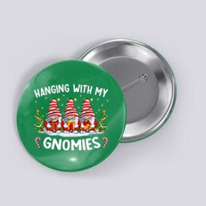 Hanging With My Gnomies Matching Family Christmas Pjs Gnome Button