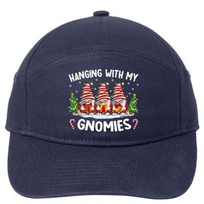 Hanging With My Gnomies Matching Family Christmas Pjs Gnome 7-Panel Snapback Hat