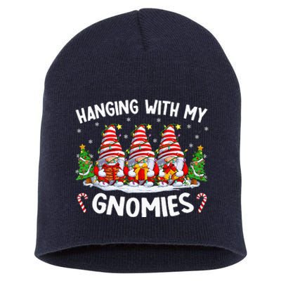 Hanging With My Gnomies Matching Family Christmas Pjs Gnome Short Acrylic Beanie