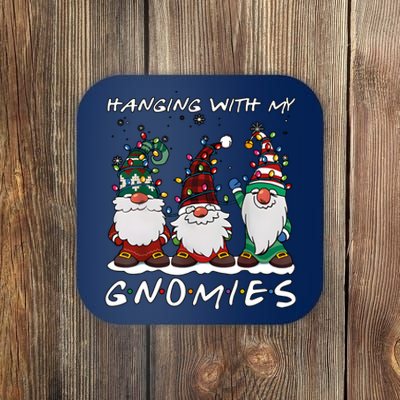 Hanging With My Gnomies Funny Christmas Holiday Season Coaster