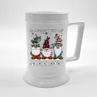 Hanging With My Gnomies Funny Christmas Holiday Season Beer Stein