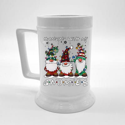 Hanging With My Gnomies Funny Christmas Holiday Season Beer Stein